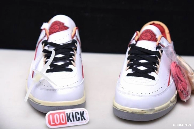 DJ4375-106 SP Low Jordan Red White Off-White Retro 2 0825